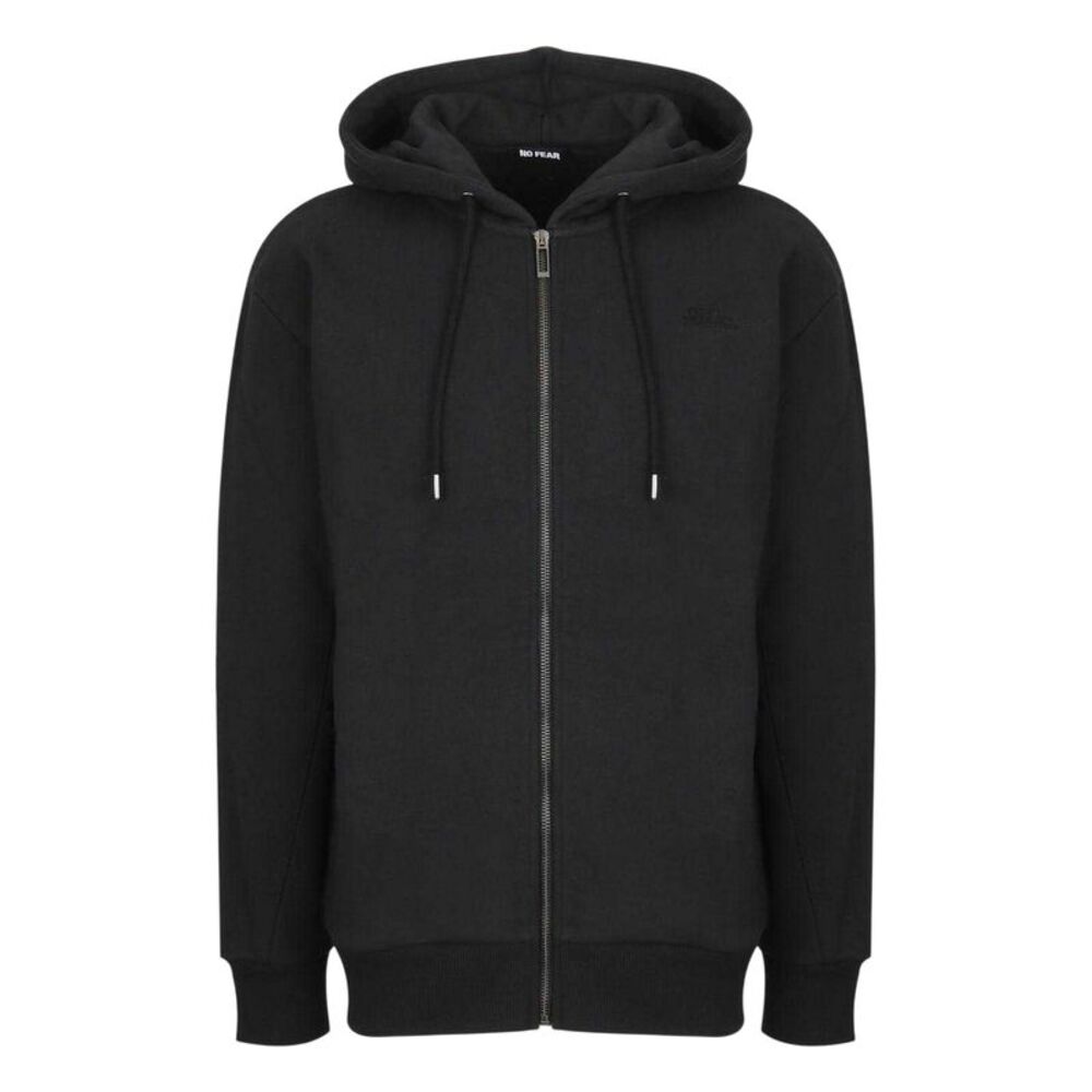 No Fear Mens Plain Full Zip Hoodie / Black